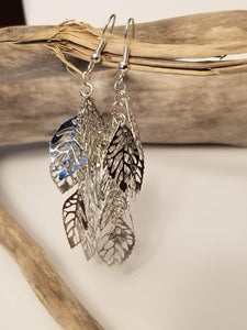 Silver Leaves Filigree Earrings