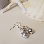 Lilac Glass Pearl Earrings 