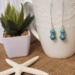Turquoise and Crystal Drop
