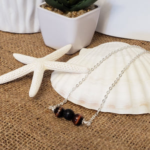 Red Tigers eye diffuser necklace