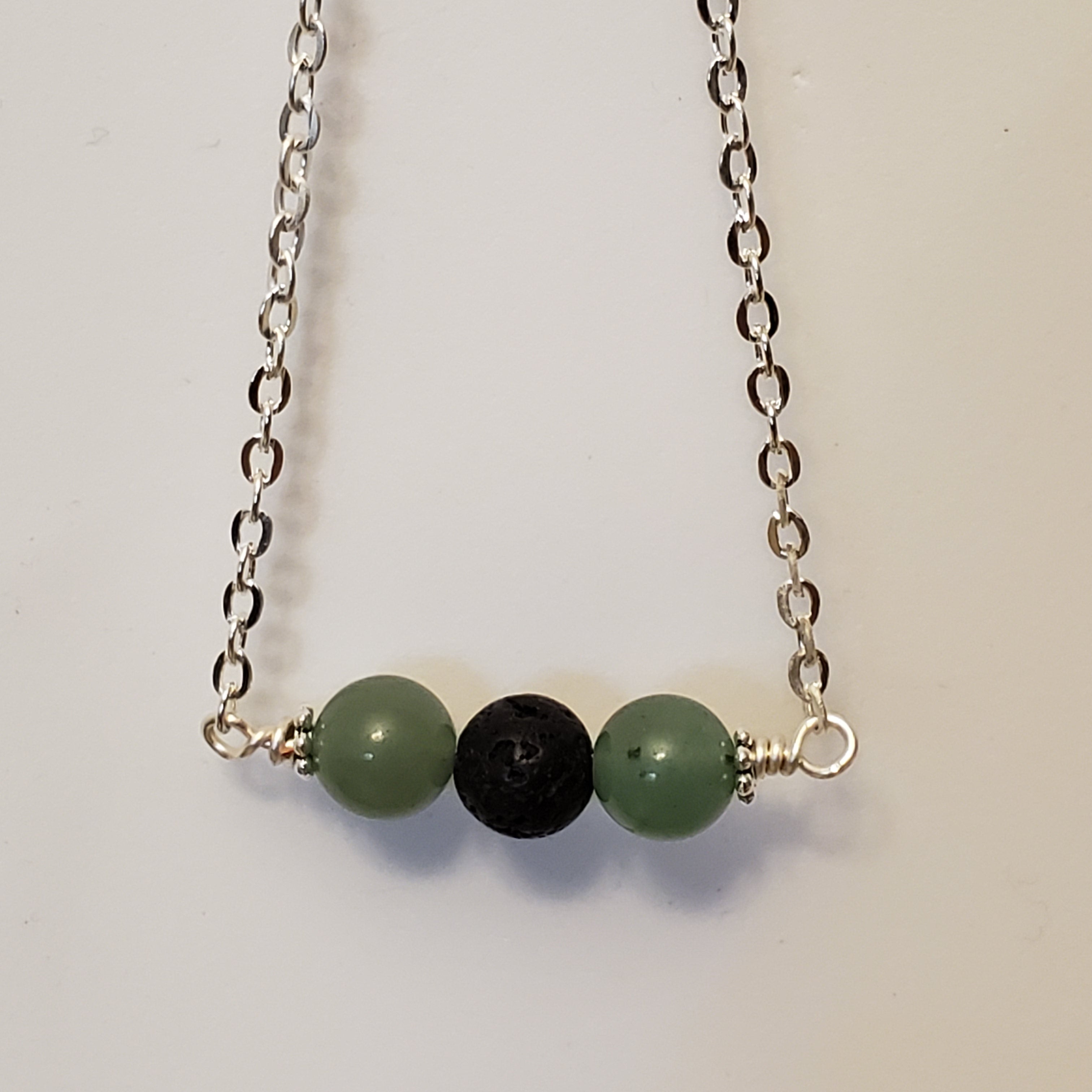 Green Jade diffuser necklace