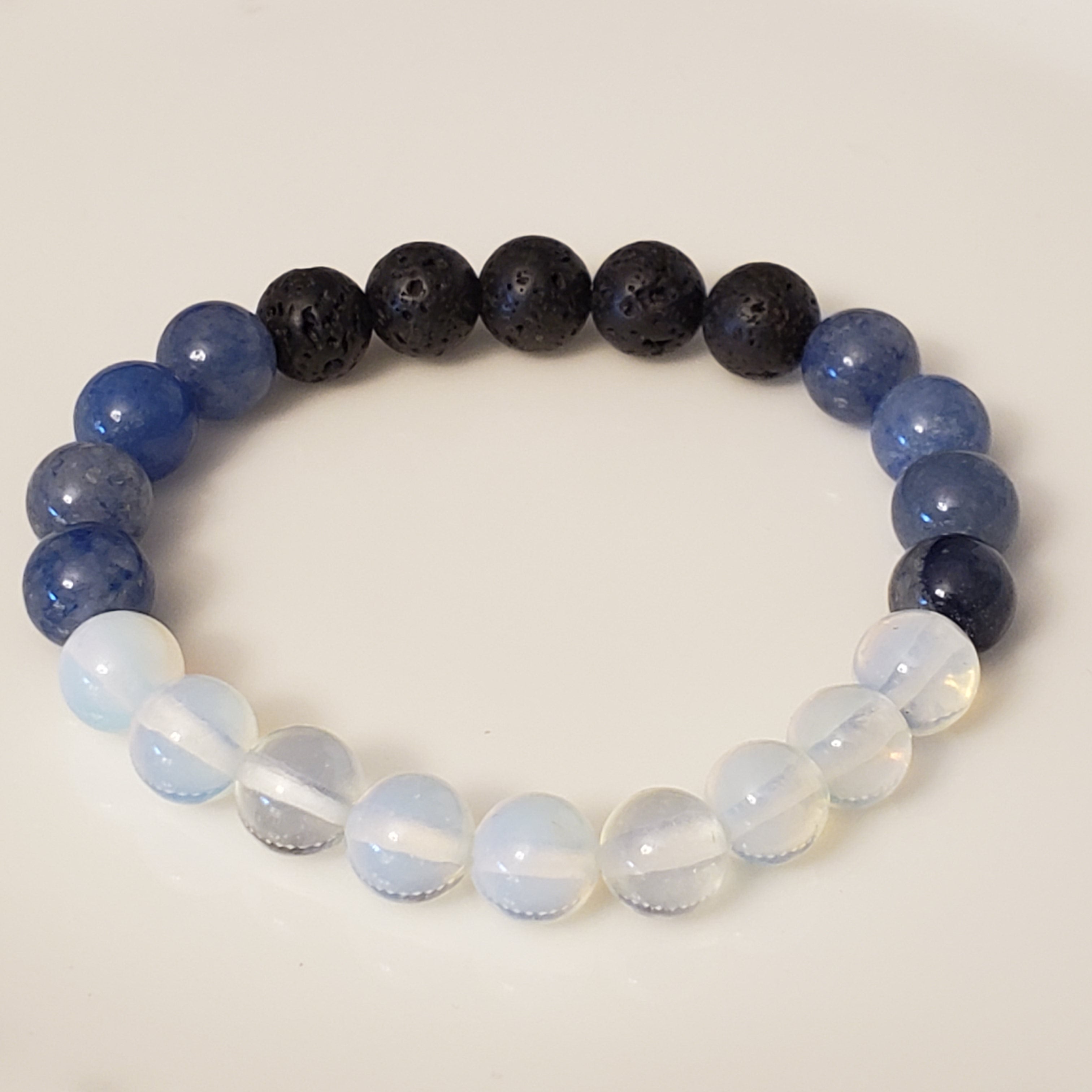 guatemala blue water jadeite round bead bracelet 9-10mm – SunMoonStar  Crystal
