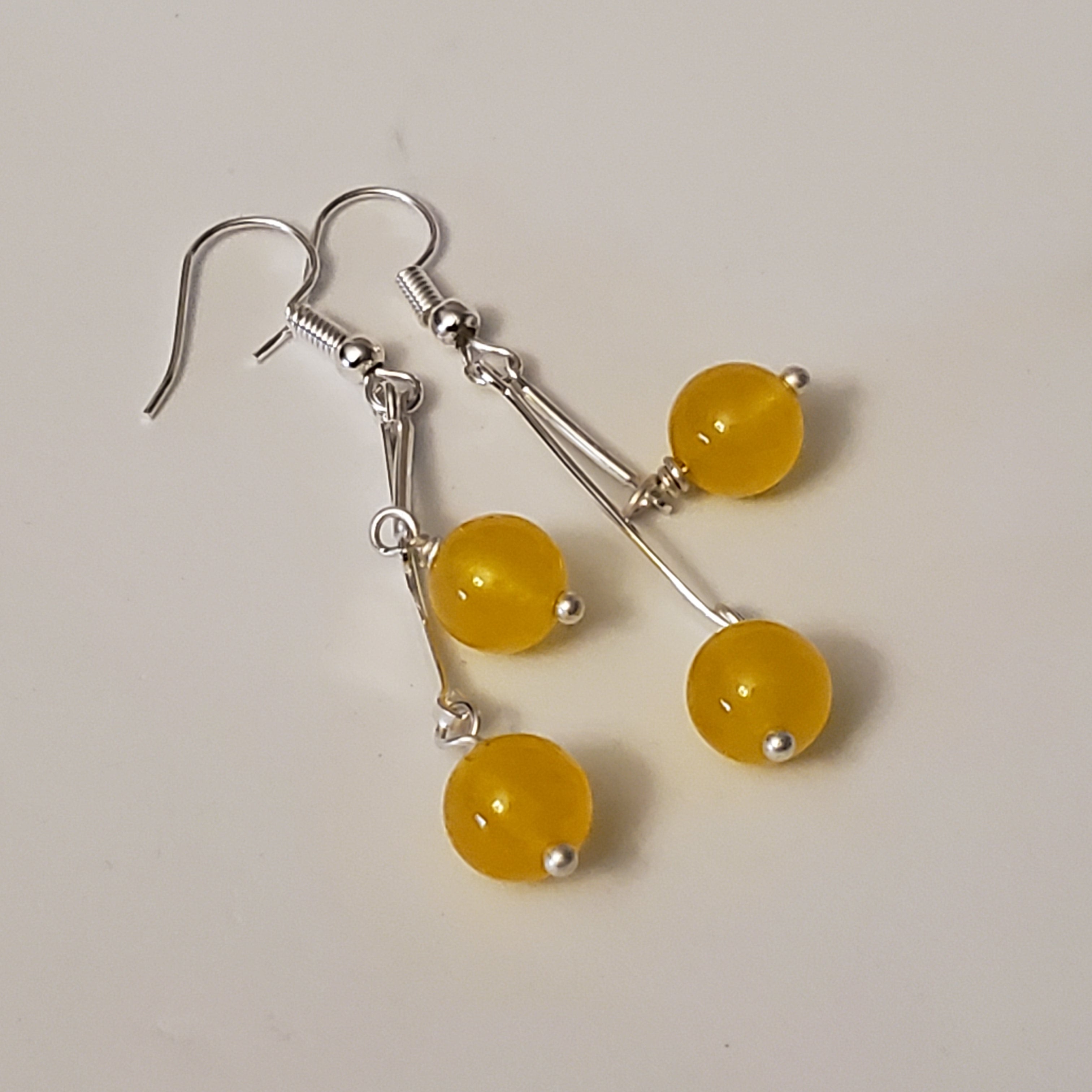 Yellow Jade Earrings