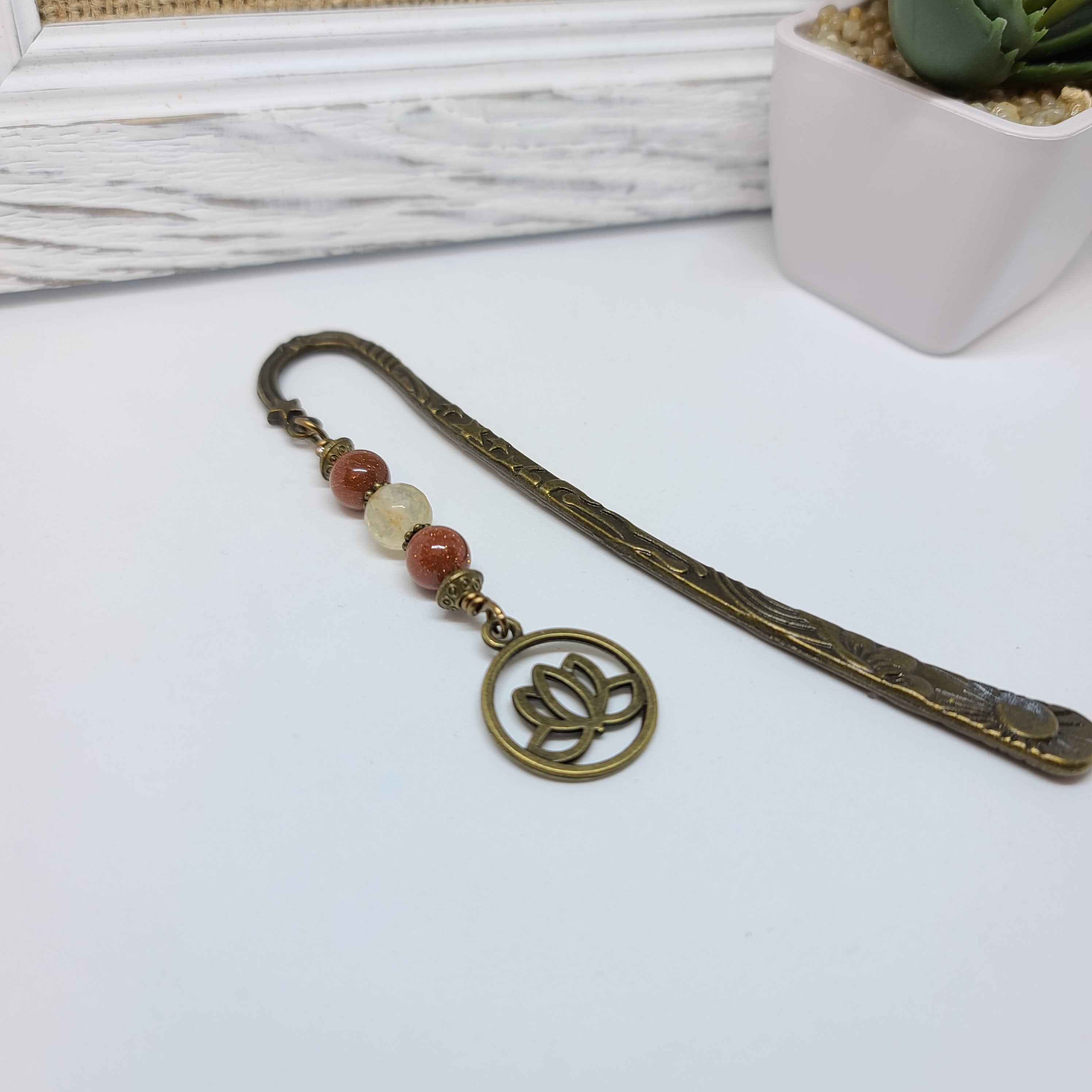 Lotus Flower~ Antique Bronze~ Bookmark