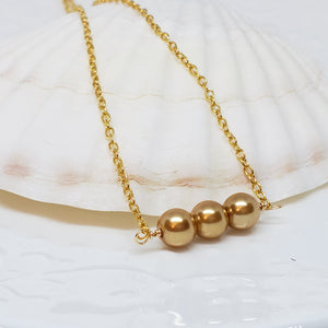 Gold Glass Pearl Drop- Set